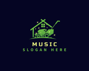 Lawn Mower Gardening Logo