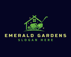 Lawn Mower Gardening logo design