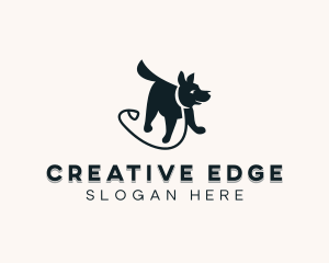 Basset Hound - Puppy Dog Leash logo design
