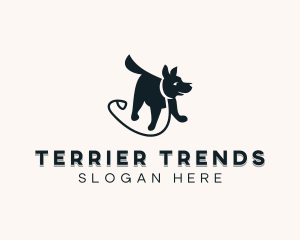 Puppy Dog Leash logo design