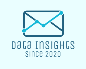 Stats - Blue Envelope Statistics logo design