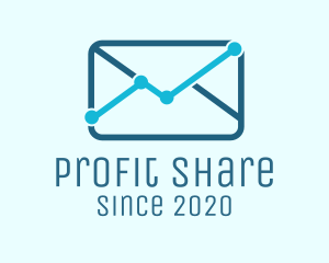 Percentage - Blue Envelope Statistics logo design