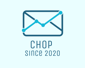 Message - Blue Envelope Statistics logo design