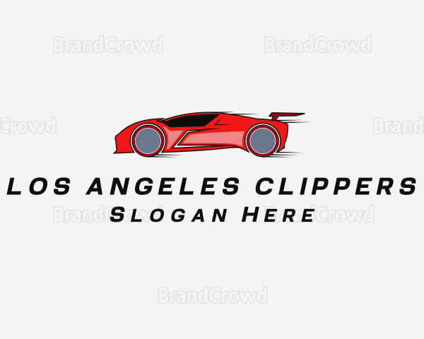 Fast Sports Car Racer Logo