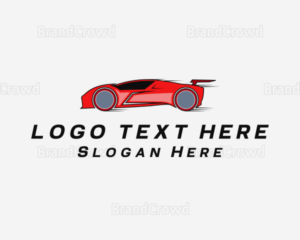 Fast Sports Car Racer Logo