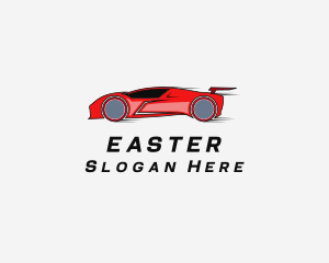 Fast Sports Car Racer Logo