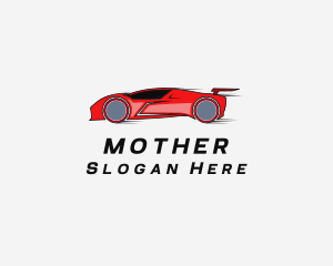 Fast Sports Car Racer Logo