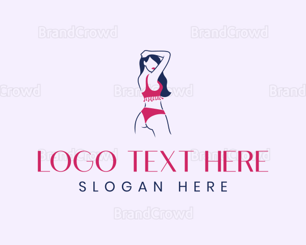 Fashion Bikini Woman Logo