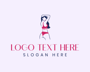 Lady - Fashion Bikini Woman logo design