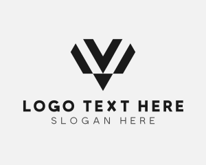 Letter V - Express Courier Logistics logo design