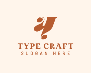 Typography - Brown Hippie Typography logo design