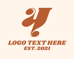 Typography - Brown Hippie Typography logo design