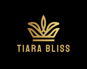 Golden Tiara Crown logo design