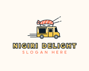 Sushi Food Truck logo design