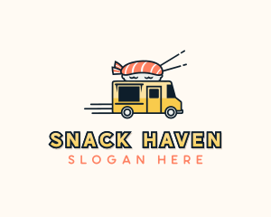 Sushi Food Truck logo design