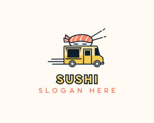 Sushi Food Truck logo design