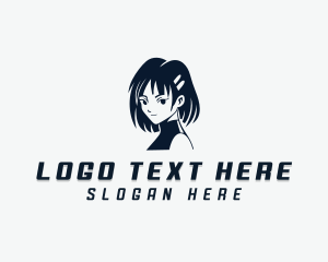 Anime Japanese Girl logo design