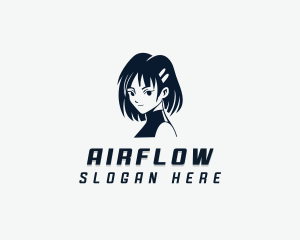 Anime Japanese Girl Logo