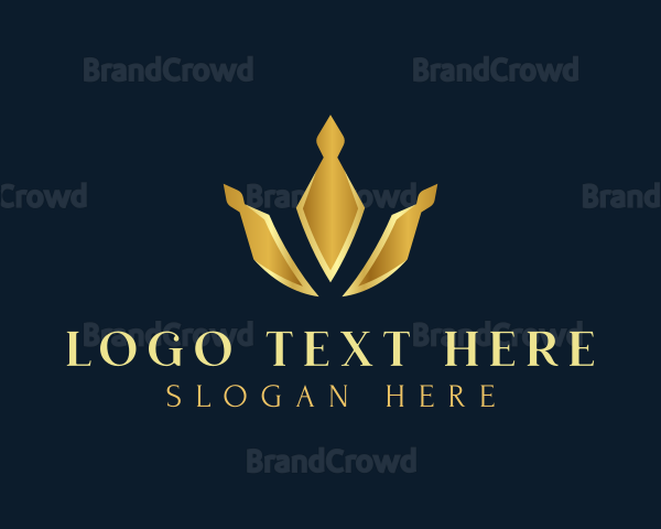 Elegant Luxury Crown Letter V Logo