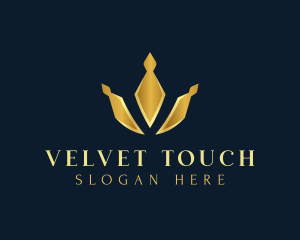 Elegant Luxury Crown Letter V logo design