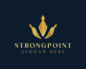 Pageant - Elegant Luxury Crown Letter V logo design