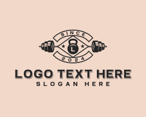 Dumbbell - Training Fitness Workout logo design