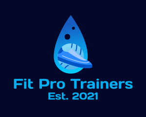 Trainers - Droplet Waterproof Shoes logo design