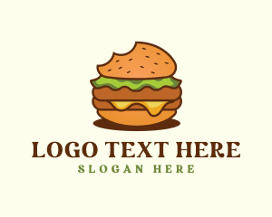 Burger - Burger Bite Snack logo design