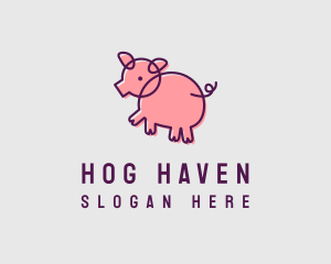 Hog - Scribble Pig Farm logo design