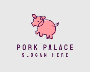 Swine - Scribble Pig Farm logo design
