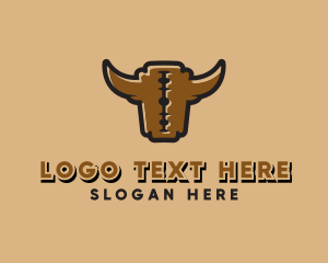 Cowboy - Razor Bull Barber logo design