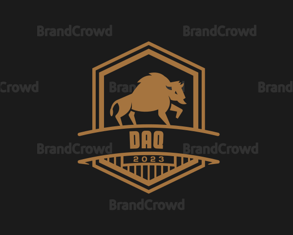 Bison Wild Animal Logo