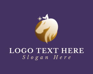 Orange Horse - Star Horse Equine logo design