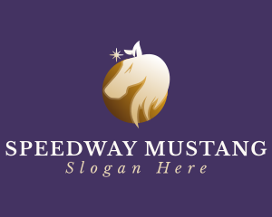 Mustang - Star Horse Equine logo design