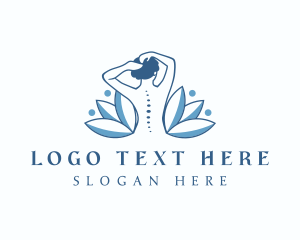 Hot Stone - Wellness Leaf Massage logo design