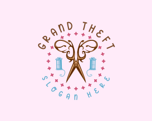 Sewing Butterfly Scissors  Logo