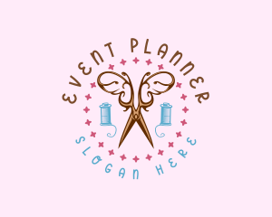 Sewing Butterfly Scissors  Logo