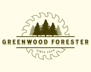 Forest Lumberjack Woodwork logo design