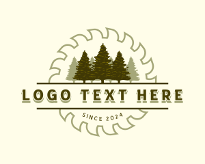 Forest Lumberjack Woodwork Logo