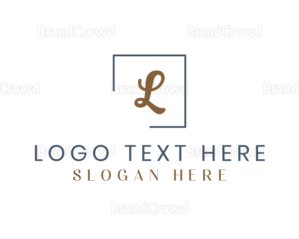 Elegant Gold Cursive Logo