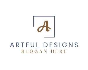 Elegant Gold Cursive logo design