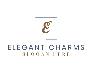 Elegant Gold Cursive logo design