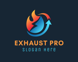 Exhaust - Fire Ventilation Exhaust logo design