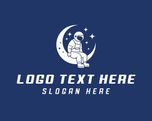 Stars - Astronaut Moon Career logo design