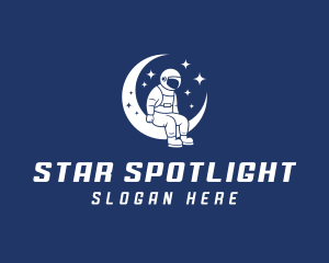 Astronaut Moon Career logo design