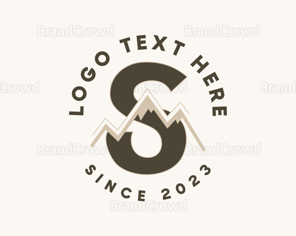 Mountain Range Letter S Logo