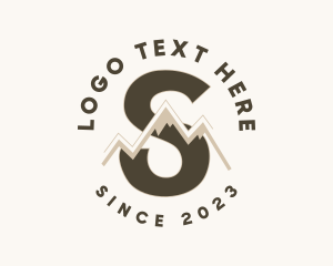 Agency - Mountain Range Letter S logo design