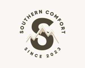 Mountain Range Letter S logo design