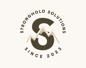 Mountain Range Letter S logo design