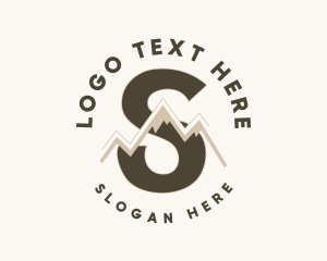 Mountain Range Letter S Logo